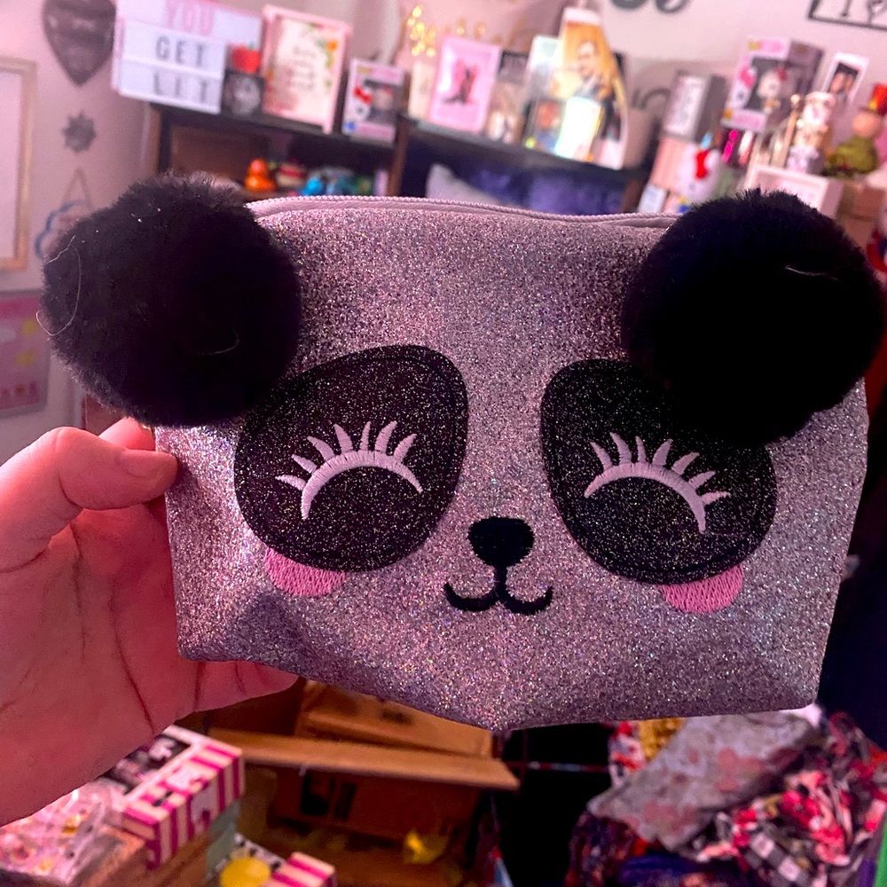 FIRST OFFER GETS IT Glitter Panda Cosmetic Bag